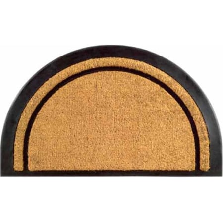 Imports Decor Inc Imports Decor 722RBCM Rubber Back Coir Doormat  York Half-round 722RBCM